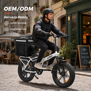 Bicicleta Eléctrica de Carga de Largo Alcance, 128 km de Autonomía, Neumáticos Gruesos de 20 Pulgadas, Motor de Alta Velocidad para Repartidores de Comida - Product Image 1