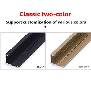 モダンな9mmマットブラックウォールガードコーナーアルミ合金装飾ストリップ厚手木製ベニヤエッジエンジニアリング優先ホテル - Product Image 4