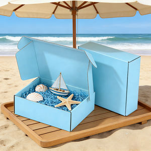 Boîte cadeau en carton ondulé pliable recyclable personnalisée, boîte d'emballage en papier kraft pour l'expédition - Product Image 2