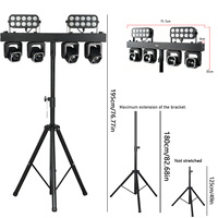 Nouvelle barre de lumière LED Gig 4x40W RGBW 4-en-1 pour scène, avec effets Wash, Beam et Strobe, tête mobile rotative indépendante sur pied pour scène et DJ