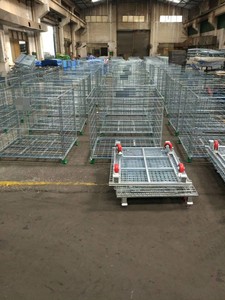 Jaula Metálica Plegable de Malla de Alambre de Acero Galvanizado con Cierre de Hebilla y Ruedas de 4 Pulgadas para Almacenamiento en Almacén - Product Image 6