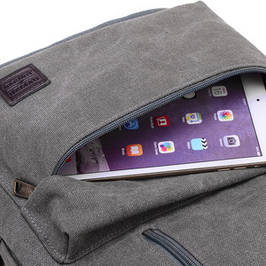 New Korean Style Fashion Geometric <b>College</b> Middle School <b>Bag</b> Waterproof Canvas Rucksack Physiological Curve Back Zipper Closure - Product Image 6