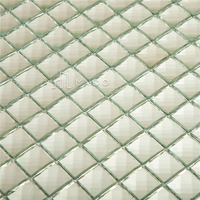 Mosaïque italienne classique pour crédence, diamant, 13 facettes, miroir en cristal de verre, mosaïque violette