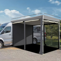 Auvent latéral de voiture 4x4 tout-terrain pour camping, rétractable, imperméable, quatre saisons, double couche, léger, en aluminium, 270°