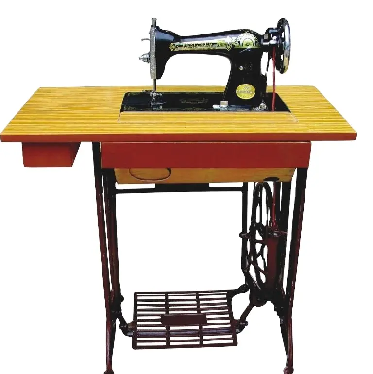 JA2-1 JUKKY avec support de Table à 2 tiroirs, Machine à coudre domestique à pied, ceinture de coupe, tissu Textile 13 manuel noir rouge