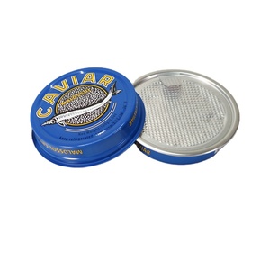 Grande boîte de <span class=keywords><strong>caviar</strong></span> d'emballage en métal de qualité alimentaire boîte de conserve boîtes métalliques pour <span class=keywords><strong>caviar</strong></span> récipient rond personnalisé en étain pour aliments pour animaux de compagnie indéchirable - Product Image 1