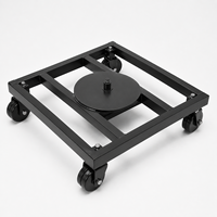 Chariot à plateforme rotative industrielle avec cadre en acier robuste et roues pivotantes pour les applications de manutention