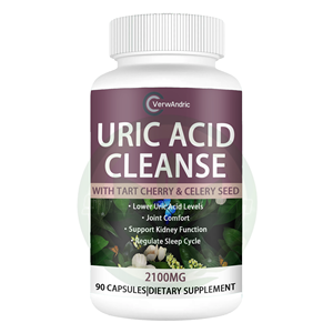 Cápsulas de Limpieza de Ácido Úrico a Base de Hierbas para Adultos, Marca Privada OEM, Sin Azúcar, Suplementos con Cereza Ácida y Semilla de Apio para la Función Articular y Renal - Product Image 1