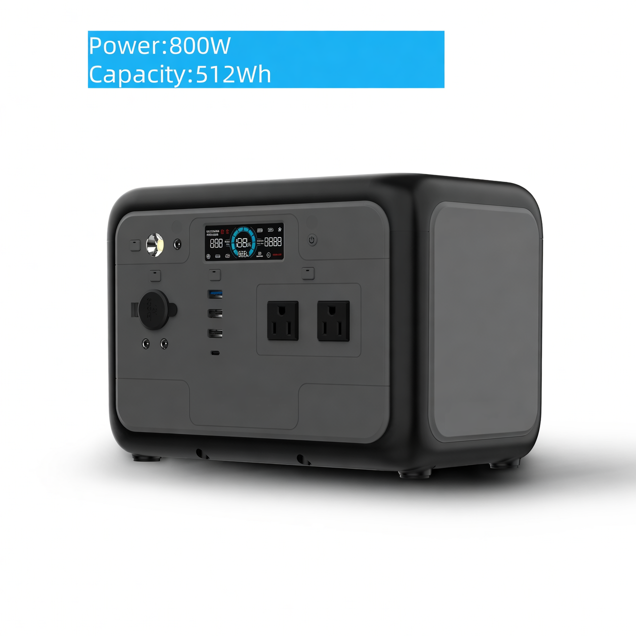 800W/512Wh