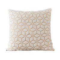 Housse de coussin carrée unie pour canapé, style moderne et minimaliste, à rayures et à carreaux, pour l'intérieur et l'extérieur