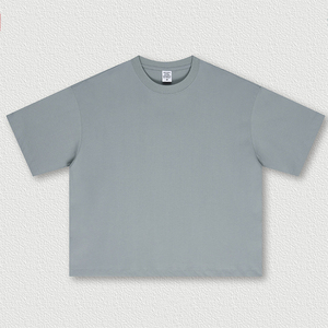 เสื้อยืดทรงบ็อกซี่ปักลายแบบหนาพิเศษ ไซส์ใหญ่ ตัดสั้น แขนสั้น ไหล่ตก สไตล์ลำลอง - Product Image 5