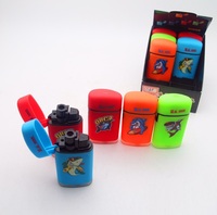 Logo personnalisé Privade Creative Allume-cigare Usine Vente en gros Coupe-vent Direct Jet torche gonflable rechargeable en plastique butane