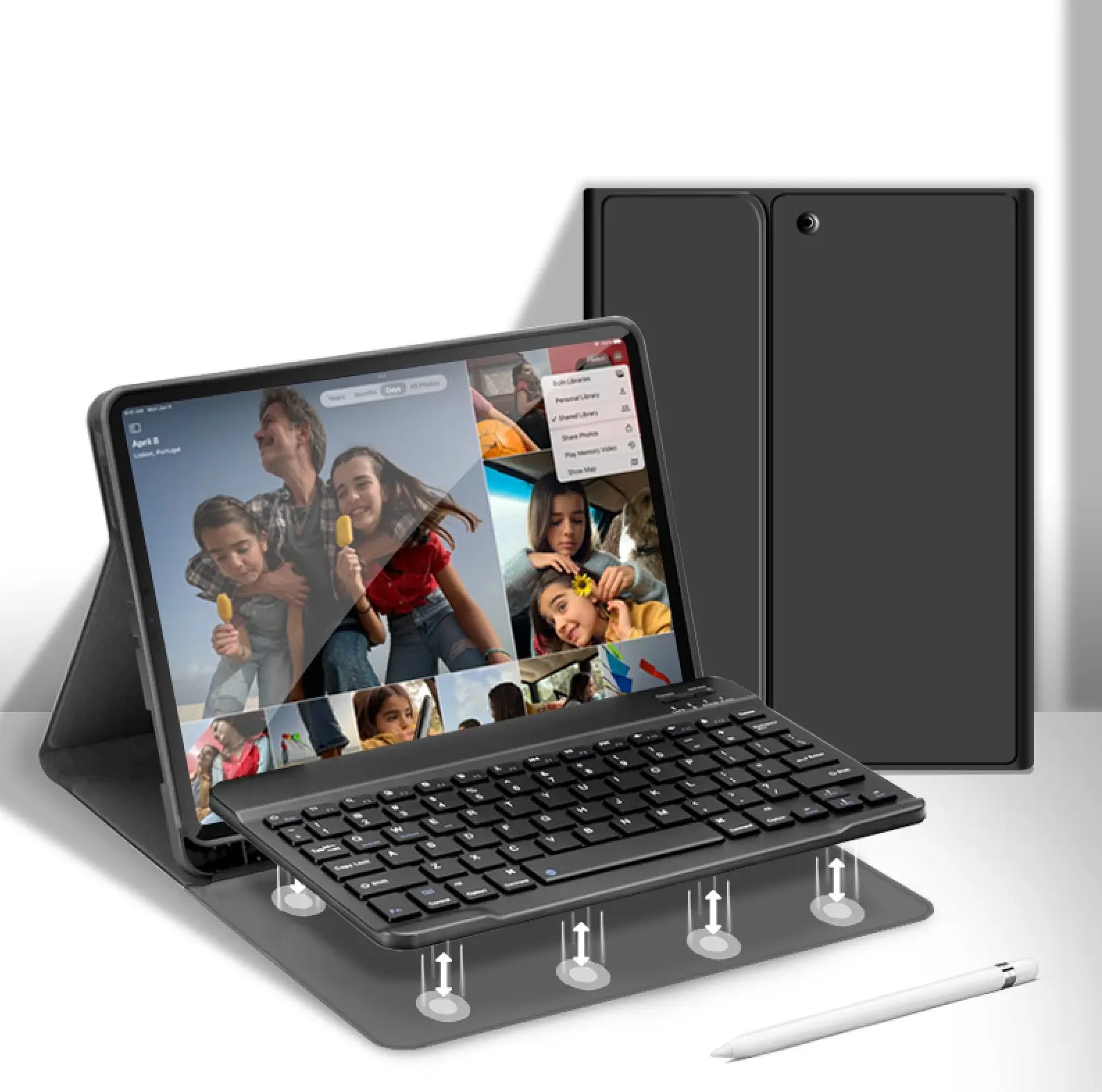 Smart Tablet Keyboard Case For IPad 7/8/9 10.2 Inch Case With Keyboard Soft Silicone With Pencil Holder