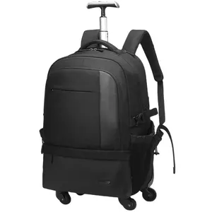 Aoking 뜨거운 판매 휠 여행 도매 남자 방수 야외 노트북 비즈니스 바퀴 학교 수하물 트롤리 배낭 가방
