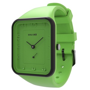 Montre de sport de luxe Shuaike1124, mouvement à quartz en silicone, largeur du bracelet 20 mm, cadran en verre, style classique pour hommes et femmes - Product Image 6