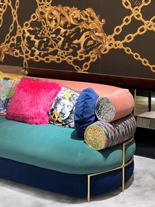 เฟอร์นิเจอร์ผ้าหรูหราทันสมัยสไตล์โมเดิร์นแบบ Tufted สำหรับห้องนั่งเล่น ห้องครัว ห้องโถง วิลล่า หรืออพาร์ตเมนต์ ห้องนั่งเล่นสุดหรู - Product Image 4