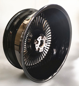 JASTOO Neuer Cooler Luxus-Rennstil 22x9.0/10.0 Zoll Glänzend Schwarze Geschmiedete Konkave Felgen Universelle Passform für PKW-Räder - Product Image 4