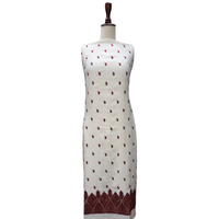 Costume brodé à la machine non cousu pour femme, tissu brodé sur mesure, 3 pièces, tenue traditionnelle pour mariage et fête, fournisseur en gros OEM ODM