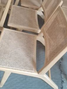 Ensemble de chaises modernes en rotin naturel de haute qualité pour intérieur/extérieur – Mobilier en bois pour salle à manger, cuisine, hôtel et villa - Product Image 4