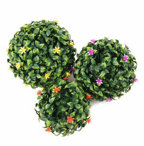 JS Divers Vert Herbe Topiaire Boule Sphérique Buis Décoratif Plante Artificielle Boule Pour Jardin D'arrière-cour - Product Image 2