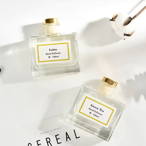 Diffuseur de parfum en verre carré de luxe Aikun 100 ml, diffuseur de parfum sans flamme à base de plantes essentielles pour hôtel et usage domestique - Product Image 2