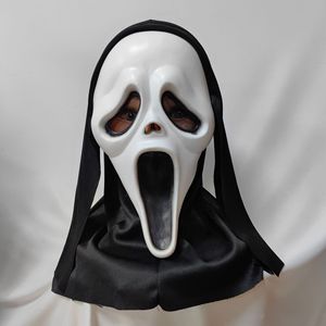 Máscara con Capucha <span class=keywords><strong>de</strong></span> <span class=keywords><strong>Scream</strong></span>, Material <span class=keywords><strong>de</strong></span> Emulsión, Disfraz para Fiesta <span class=keywords><strong>de</strong></span> Halloween, Estilo Terrorífico - Product Image 1