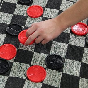 Jumbo Checkers, khổng lồ 3-in-1 Checkers trò chơi bảng Thảm trò chơi thiết lập, 2 người chơi - Product Image 2