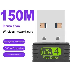 Mini USB Wifi Adapter 150Mbps 2.4GHz Antenna <span class=keywords><strong>Ethernet</strong></span> Wi-Fi dongle Lan mạng không dây Card PC Máy tính để bàn Receiver - Product Image 6