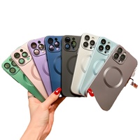 Coque arrière magnétique colorée en TPU avec charge sans fil, protection intégrale de l'objectif, anti-poussière pour iPhone 17 Pro Max 16 15 14 13 12 11 X
