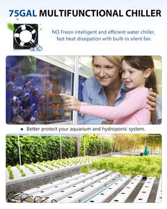 Refroidisseur d'<span class=keywords><strong>aquarium</strong></span> de 42 gallons, 160l, 1/10 Hp, refroidit rapidement, système de compression hydroponique approprié - Product Image 4