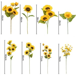 A-498 artificiales <span class=keywords><strong>de</strong></span> plástico, venta al por mayor, ramo <span class=keywords><strong>de</strong></span> girasoles - Product Image 2