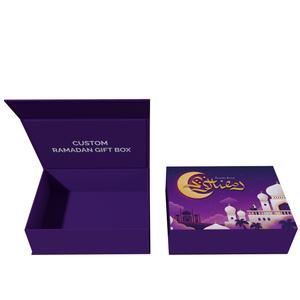 กล่องของขวัญวันอีดมูบารัคสำหรับชาวมุสลิม ทำจากกระดาษแข็ง ปิดด้วยแม่เหล็ก บรรจุขนมหวาน ช็อกโกแลต ของขวัญอิสลามสำหรับเดือนรอมฎอน - Product Image 3