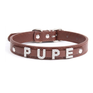 Collier personnalisé de luxe réglable en PU avec lettres en diamant, breloques nominatives, décoration en dentelle pour chien, style simple et mignon, toutes saisons, pour l'entraînement des animaux de compagnie - Product Image 6
