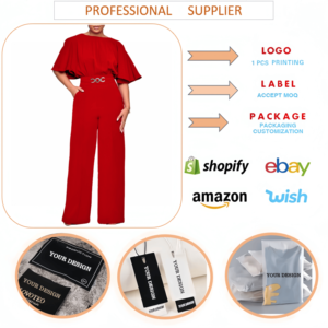 D3276 <span class=keywords><strong>tuta</strong></span> estiva <span class=keywords><strong>donna</strong></span> <span class=keywords><strong>taglie</strong></span> <span class=keywords><strong>forti</strong></span> africana a gamba larga con girocollo e tinta unita - Product Image 6