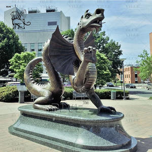 BLVE 공원 광장 장식 서양 스타일 대형 금속 황동 동물 조각 골동품 청동 용 동상 - Product Image 6