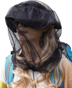 Malla Mosquitera para la Cabeza, Protección Facial contra Insectos, Malla Fina <span class=keywords><strong>de</strong></span> Poliéster Ultraligera con Cordón Ajustable para Camping, Senderismo y Pesca - Product Image 2