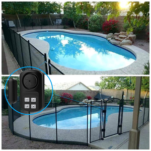 Alarma de seguridad de emergencia de 140db para protección de niños contra ahogamientos en la puerta de la piscina con teclado - Product Image 5