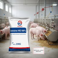 Chlorhydrate de bétaine de qualité alimentaire pour porcs et bétail : favorise la croissance musculaire et la production de viande maigre