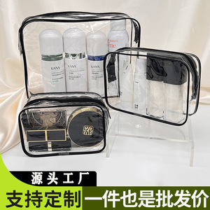 Bolsa de maquiagem pequena PVC transparente personalizado Saco de higiene pessoal personalizado para vestuário sapatos meias peles embalagens sacos plásticos duráveis - Product Image 5