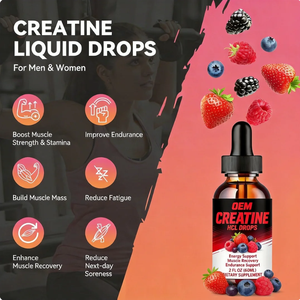 טיפות קריאטין נוזליות בפורמולה מותאמת אישית, טיפות קריאטין HCL, תוסף אנרגיה לשיקום שרירים, תזונת ספורט, טיפות קריאטין נוזליות - Product Image 3
