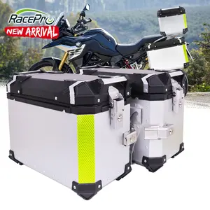 RACEPRO NEW DESIGN 30L 38L Universal Waterproof Aluminum Toolbox Motorcycle Trunk Left Right Side Box Luggage Pannier