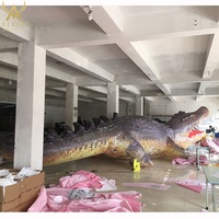 Modèle de crocodile géant gonflable pour exposition en hall d'exposition sur le thème des zoos