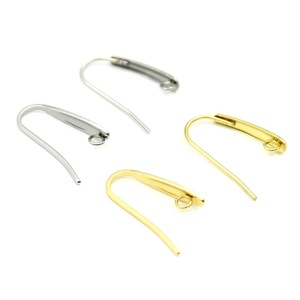 Stainless Steel U Shaped Ear <b>Hooks</b> For <b>Earring</b> Making Gold And Silver Color Jewelry Findings Components - Product Image 1