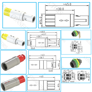 BEXKOM ผลิตในประเทศจีน ช่องเสียบอุปกรณ์การแพทย์แบบ Redels ที่ใช้ร่วมกันได้ ช่องเสียบตัวเมีย ทองแดงชุบทอง IP65/IP50 ได้รับการรับรองมาตรฐาน RoHS - Product Image 2