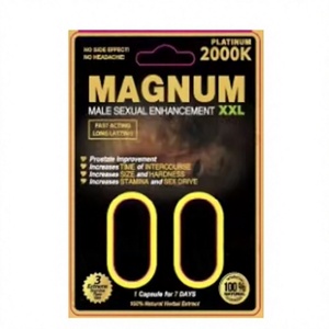 Magnum Platinum 2000K Capsule XXL pour l'amélioration sexuelle masculine, emballage vide personnalisé en blister, impression offset PVC - Product Image 1