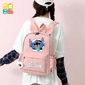 Tierna <span class=keywords><strong>Mochila</strong></span> de <span class=keywords><strong>Lilo</strong></span> <span class=keywords><strong>y</strong></span> <span class=keywords><strong>Stitch</strong></span> para Niña, Niño, Estudiante, Adolescente, Infantil, Morral para Mujer, Bolsas Escolares Casuales, Regalo de Cumpleaños para Niños, Juguete - Product Image 3
