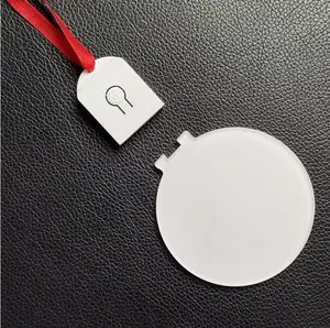 New Sublimation Blank Hanging Ornament for Christmas Tree Decoration LED Acrylic Round Ornament