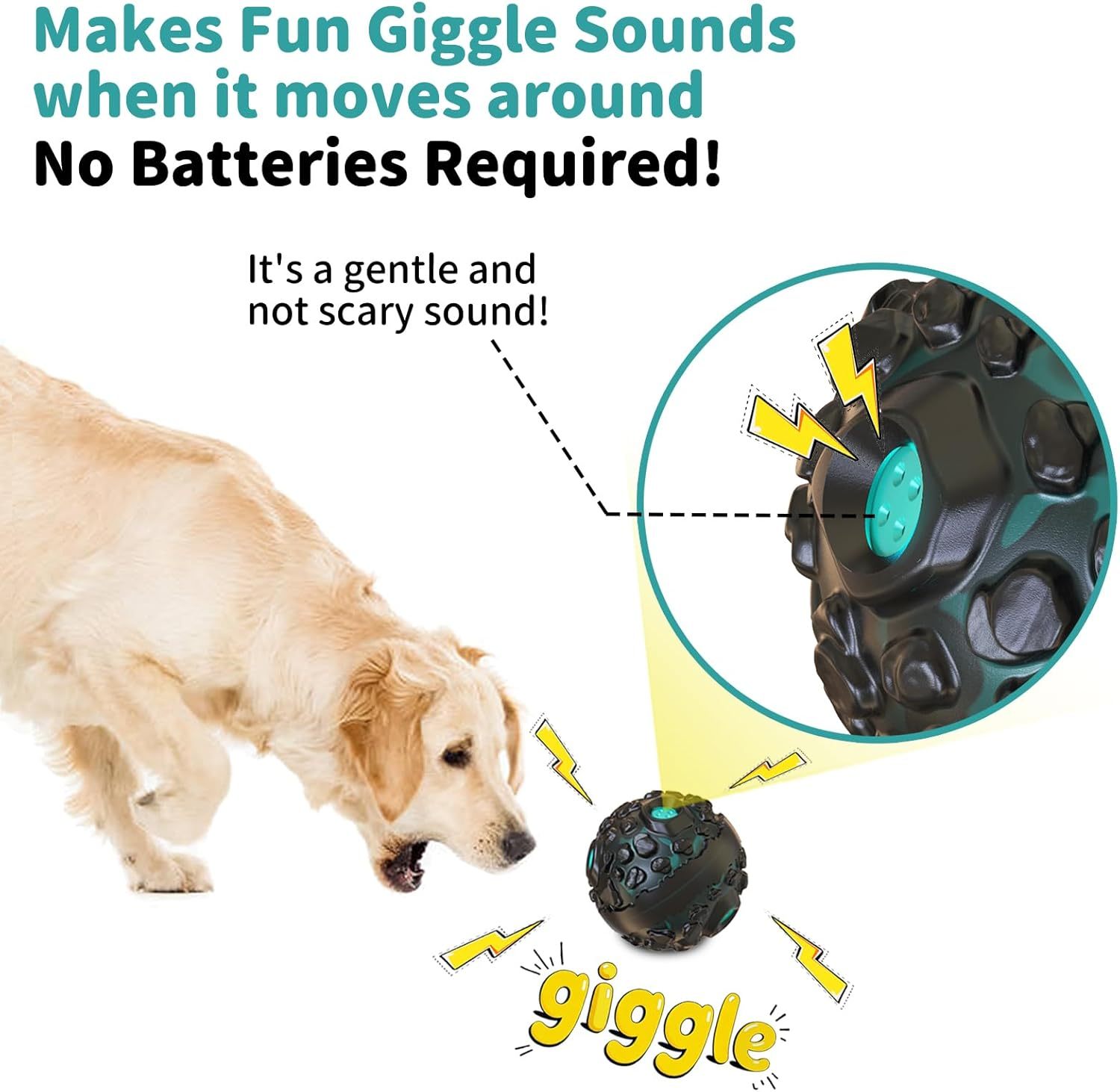Squeaky Eco-Friendly Vinyl Dog Ball – Durable Interactive Chew Toy for Active Dogs - View 3
