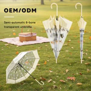 Parapluie transparent promotionnel à prix avantageux pour la pluie - Product Image 2
