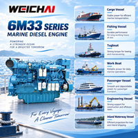 Moteur diesel de propulsion marine WEICHAI 6M33C750-18, 551 kW, 739 CV, 1800 tr/min, 6 cylindres, refroidi par eau, pour remorqueur, navire de transport